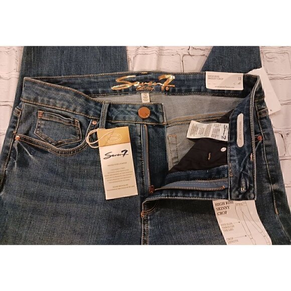 Seven7 Women's HIGH RISE BREEZY CROPPED Jeans/NWT, Size 12 - Picture 5 of 5